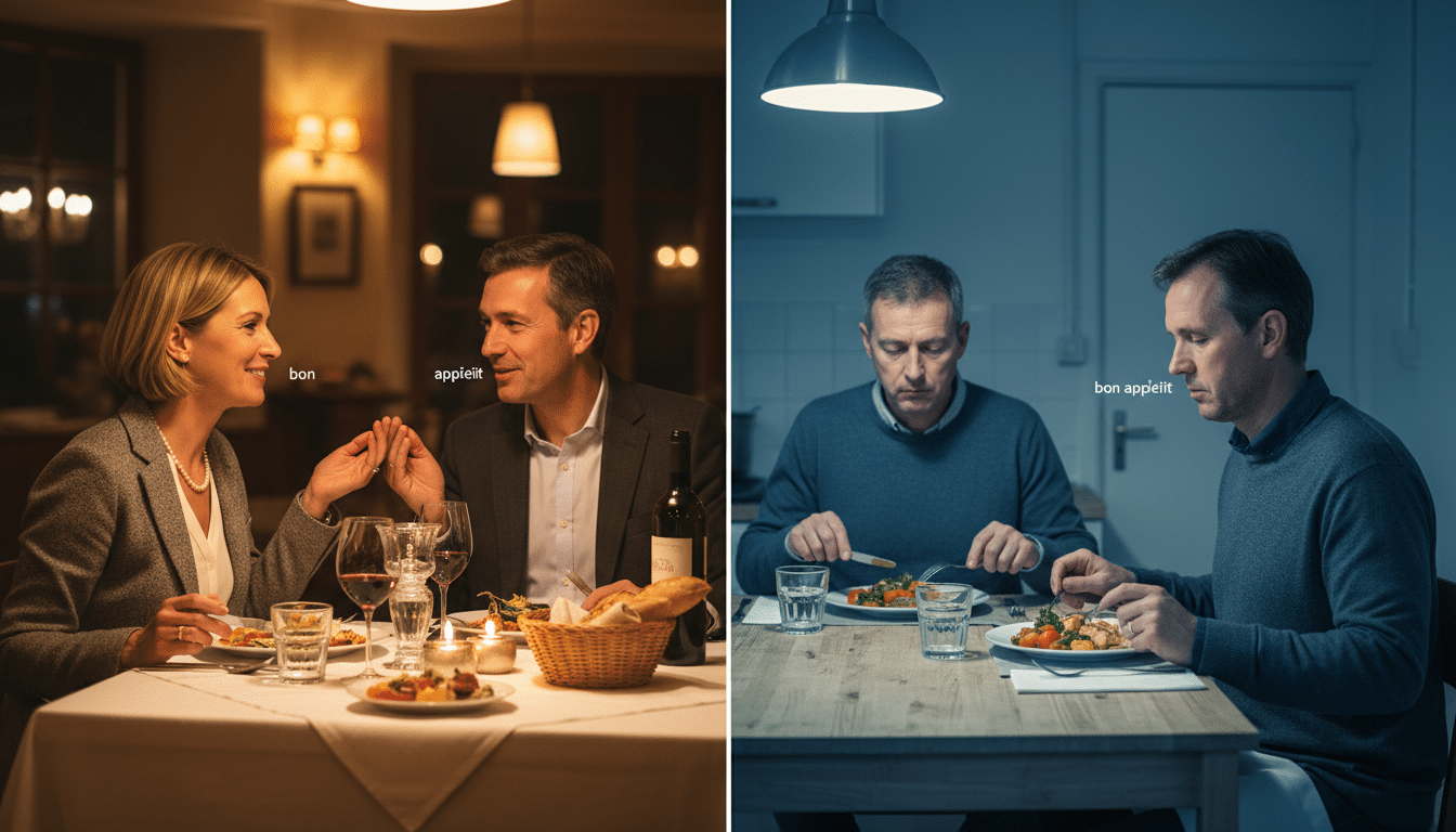 Comparaison rituel repas français et anglophone