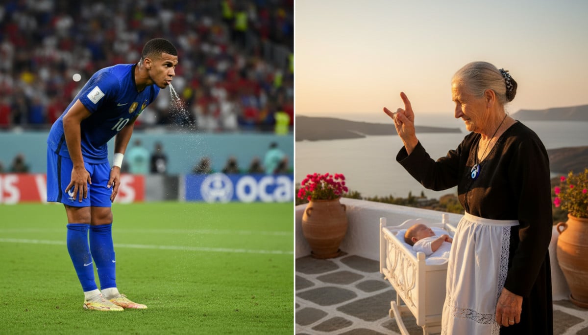 Comparaison superstition crachat France et mauvais œil Grèce