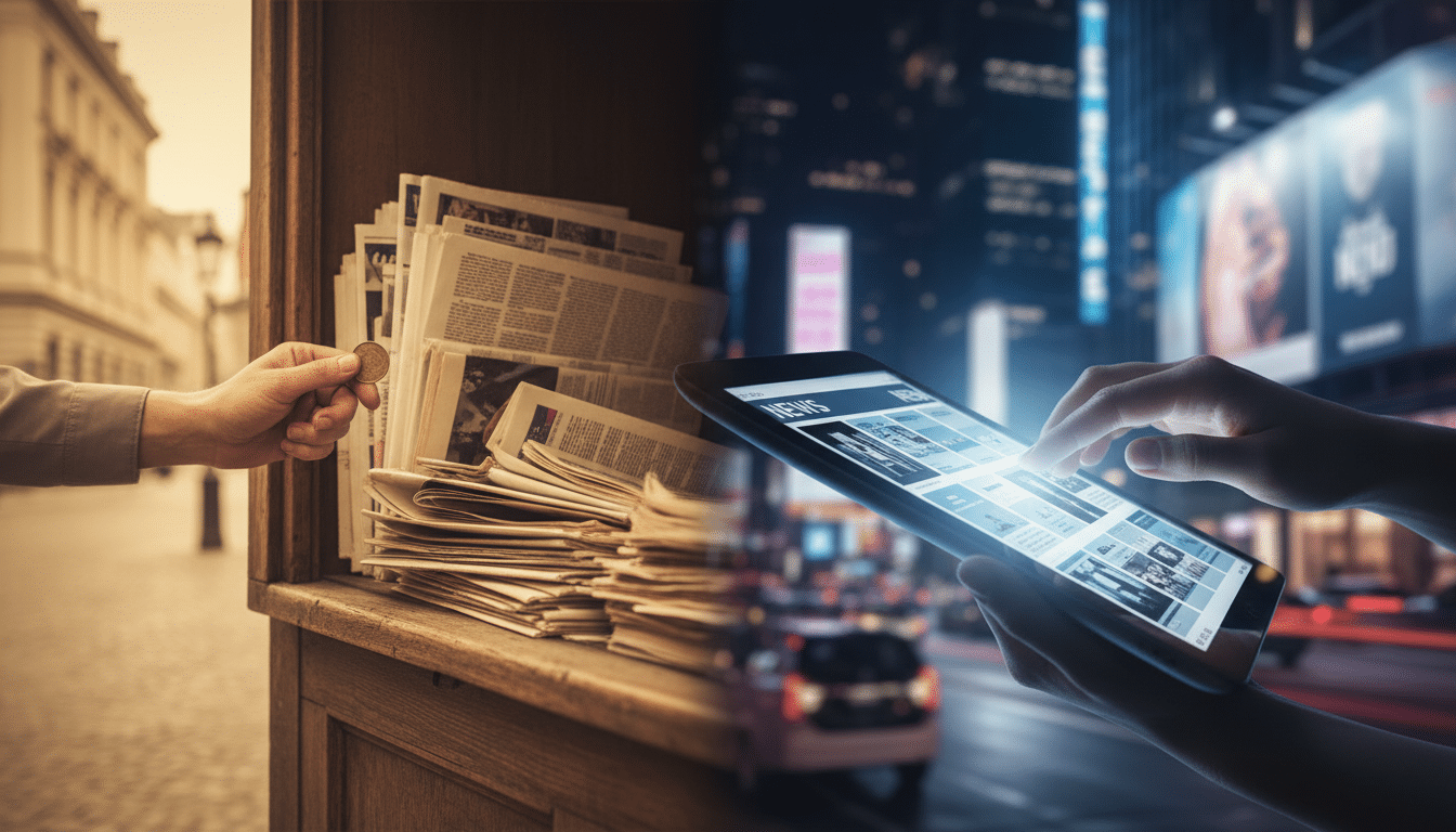 Contraste journal papier vs actualités numériques