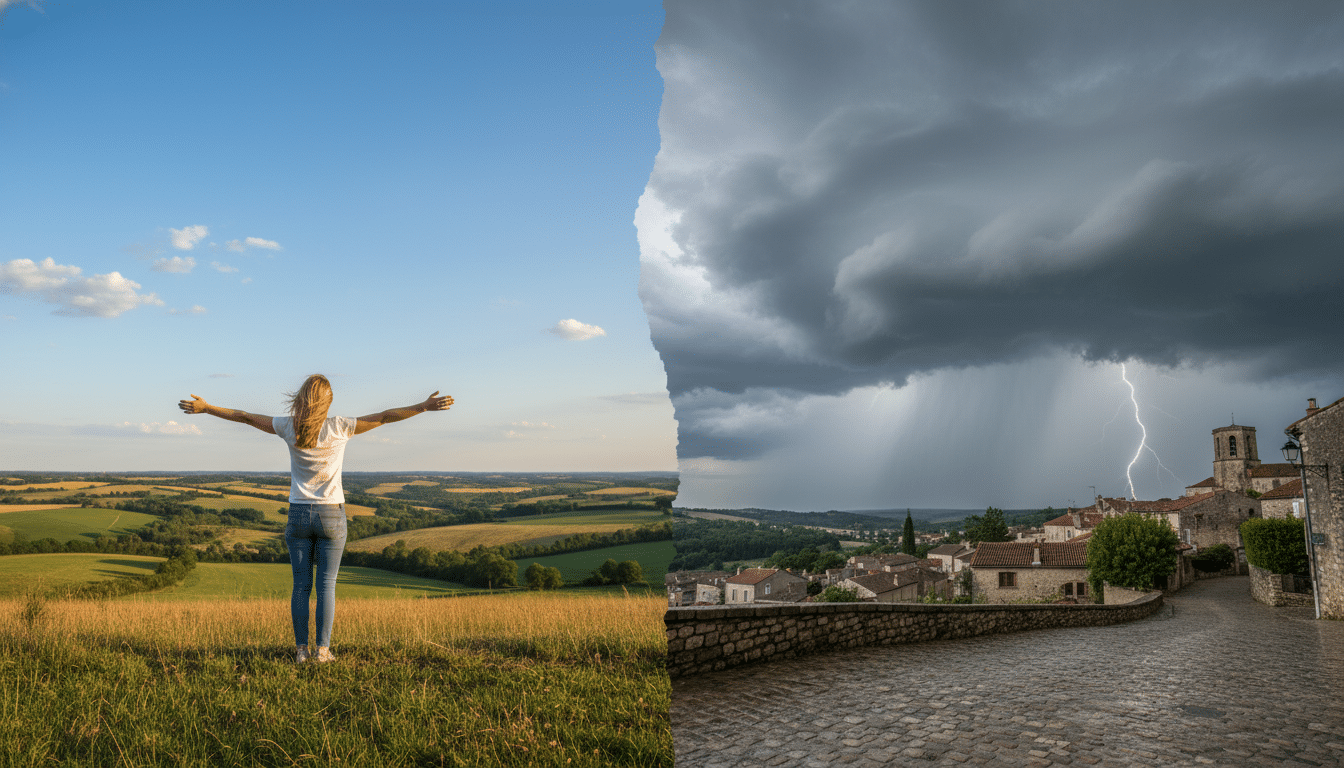 Contraste météo entre soleil et pluie en France ce week-end