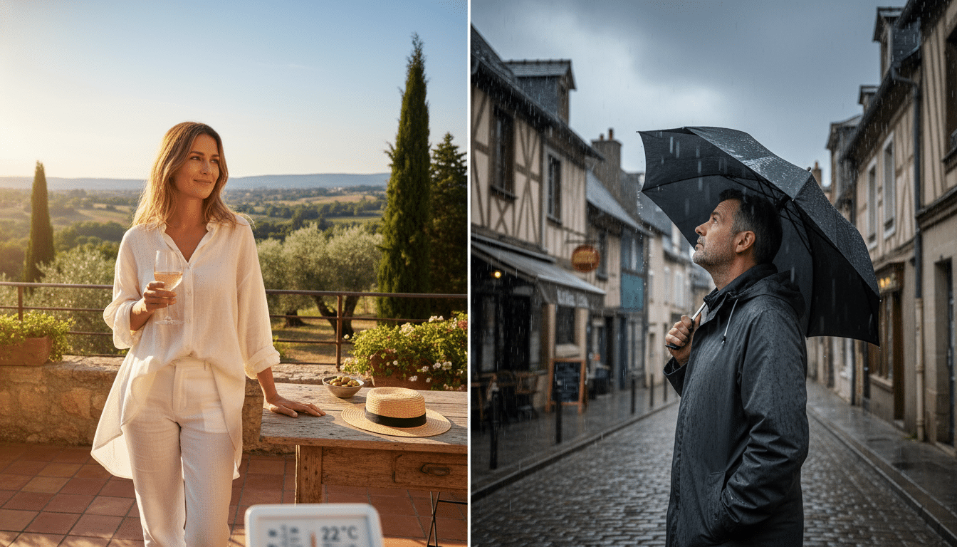 Contraste météo France lundi 13 avril soleil et pluie