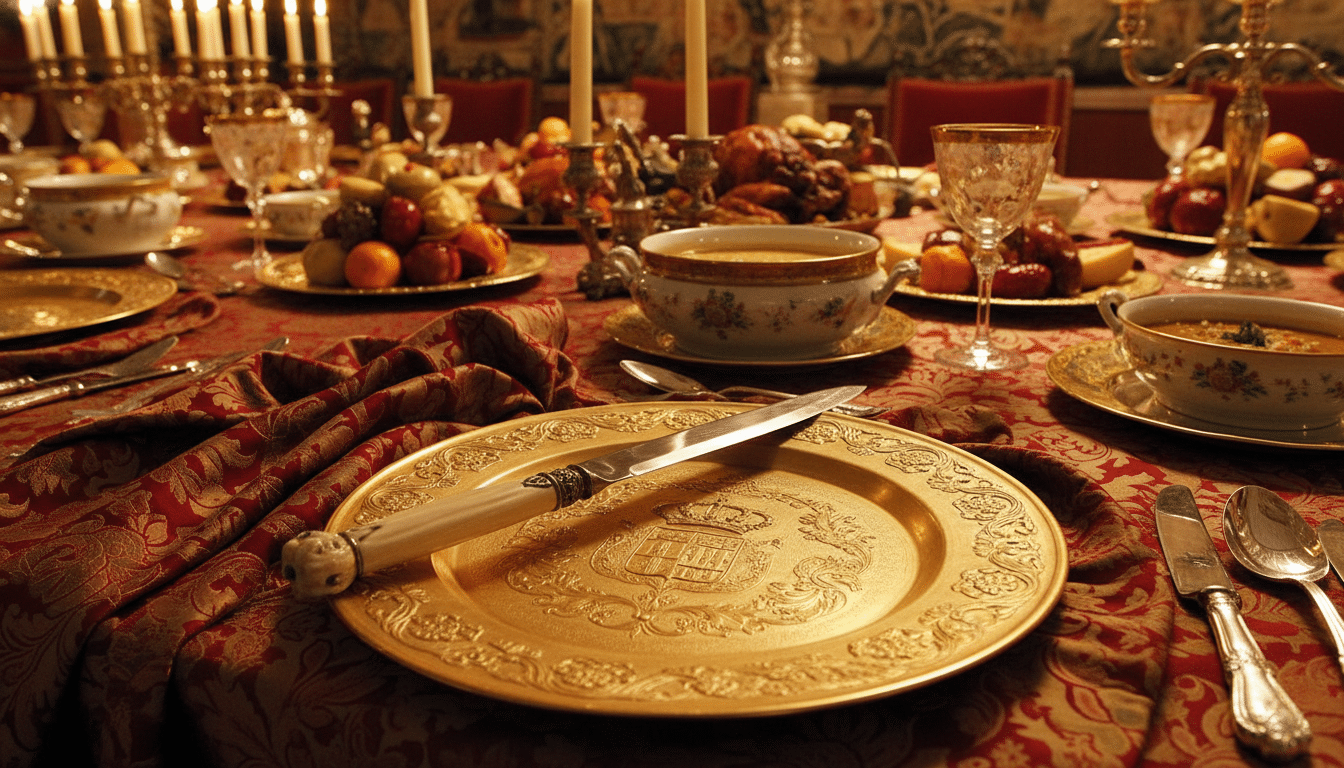 Couteau pointu sur table royale française XVIIe siècle