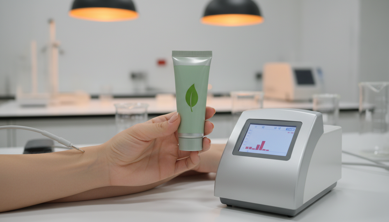 Test d'hydratation en laboratoire d'une crème visage