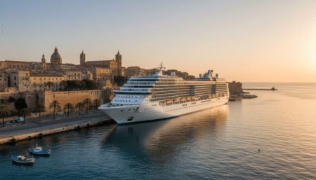 Paquebot de croisière amarré au port de Palerme
