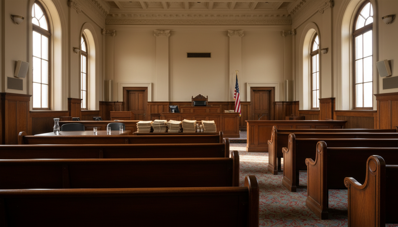 Salle d'audience du tribunal de Los Angeles