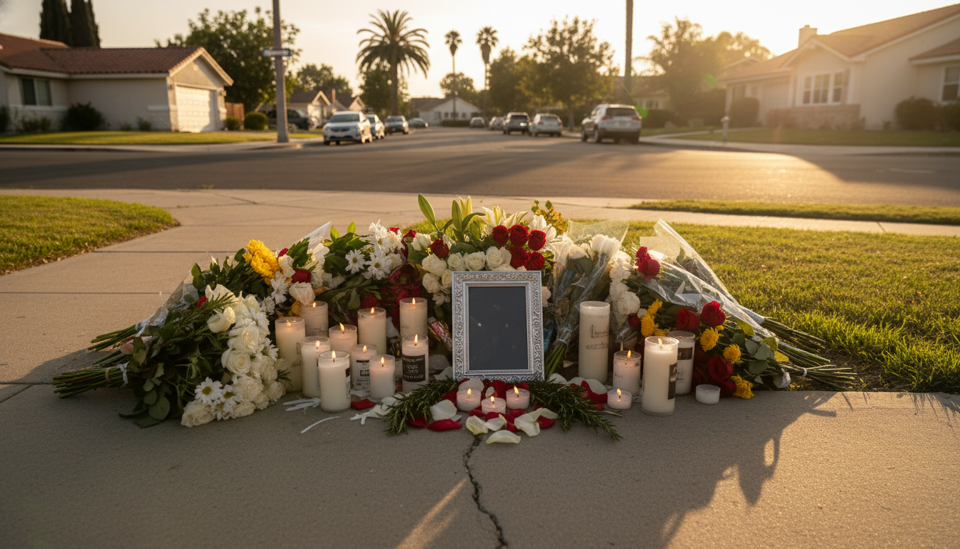 Mémorial de fleurs pour Celeste Rivas Hernandez
