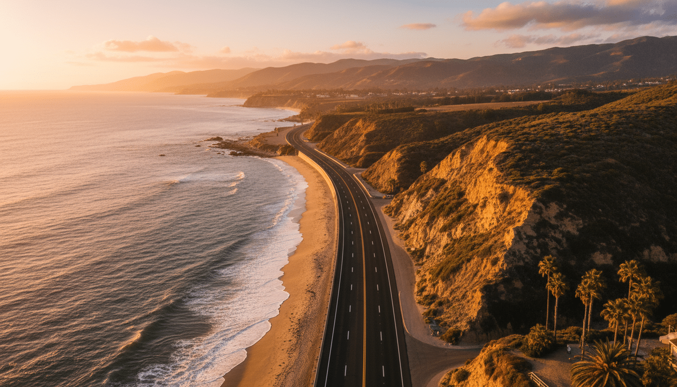 La Pacific Coast Highway à Malibu, axe routier iconique où s'est produit le drame impliquant David Charvet