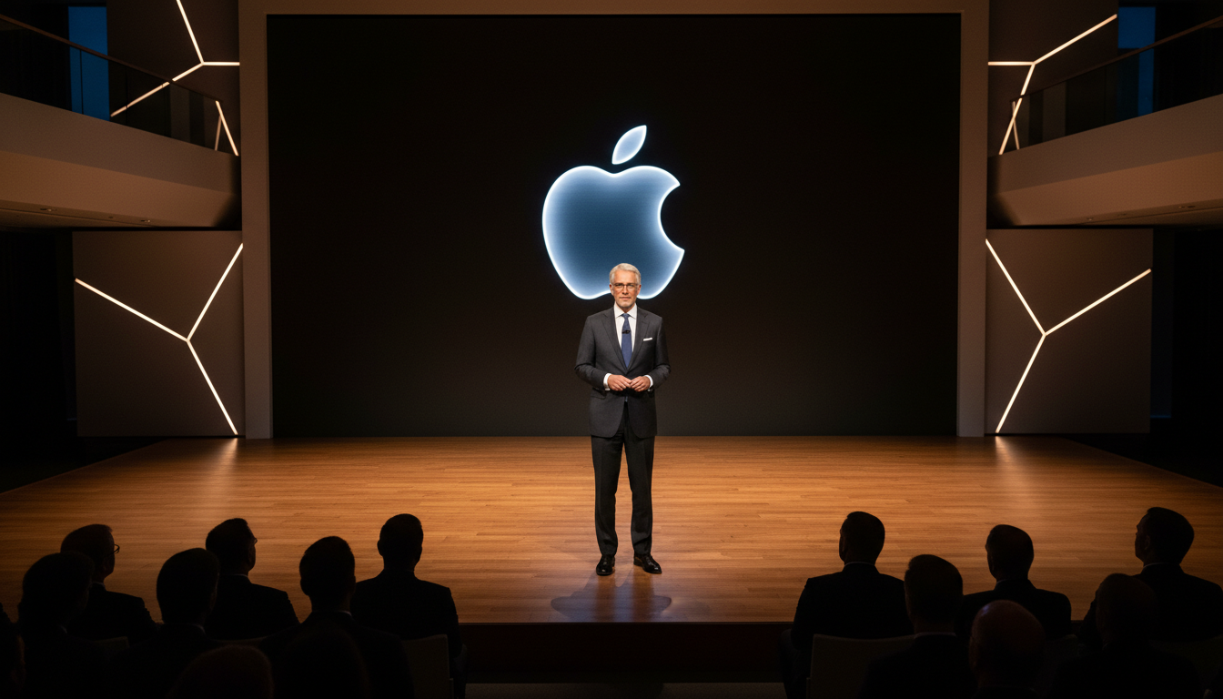 Tim Cook sur scène lors d'un événement Apple