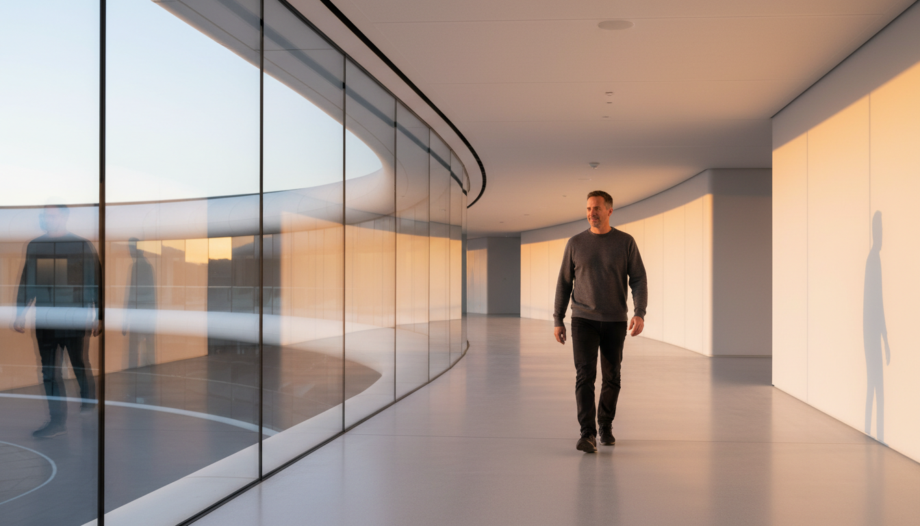 John Ternus dans les couloirs du siège d'Apple