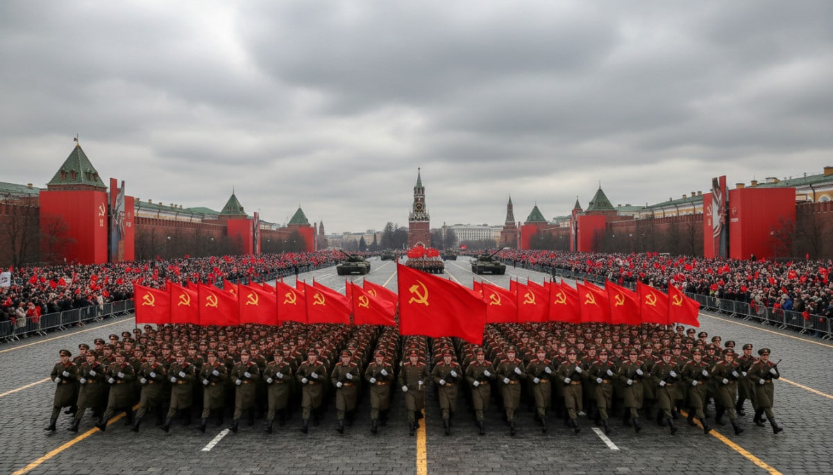 Défilé militaire soviétique Place Rouge 1er mai URSS