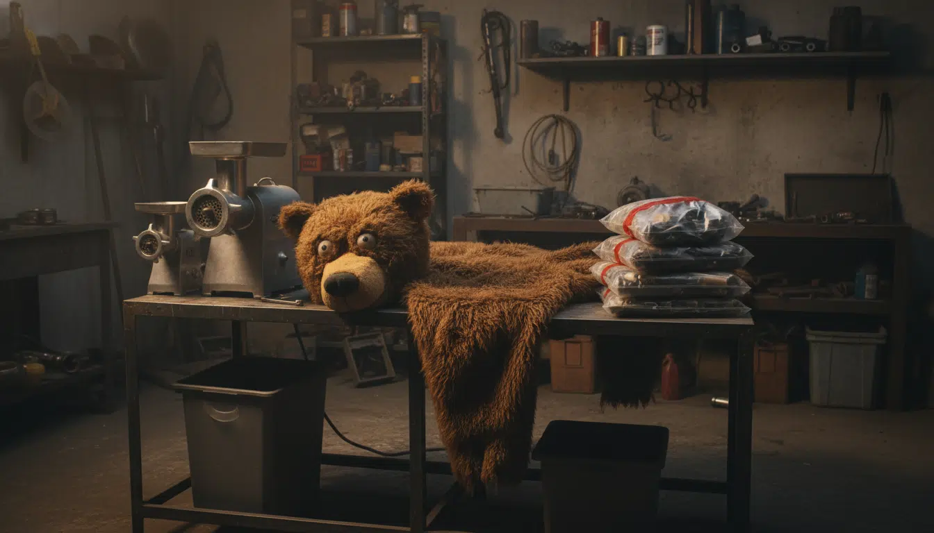 Costume d'ours et broyeurs de viande saisis comme preuves