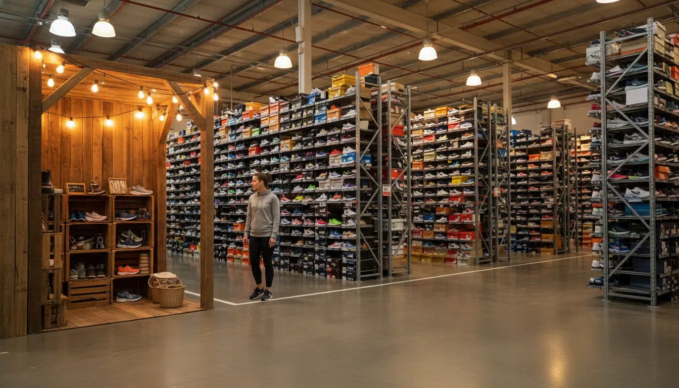 Rayon chaussures de sport avec zone marketplace distincte