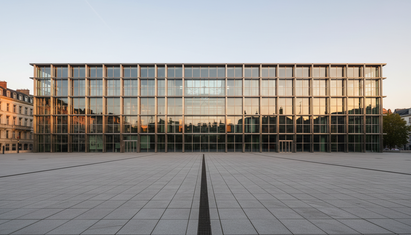 Palais de justice de Nantes en fin de journée