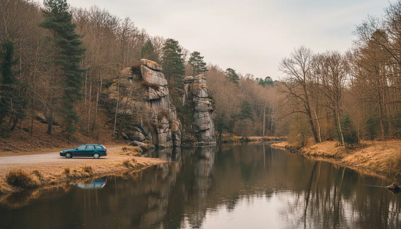 Site naturel de l'île aux Pies près de Peillac