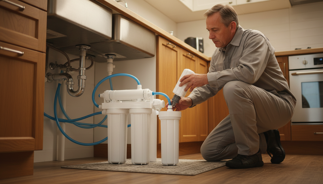 Système de filtration par osmose inverse sous évier