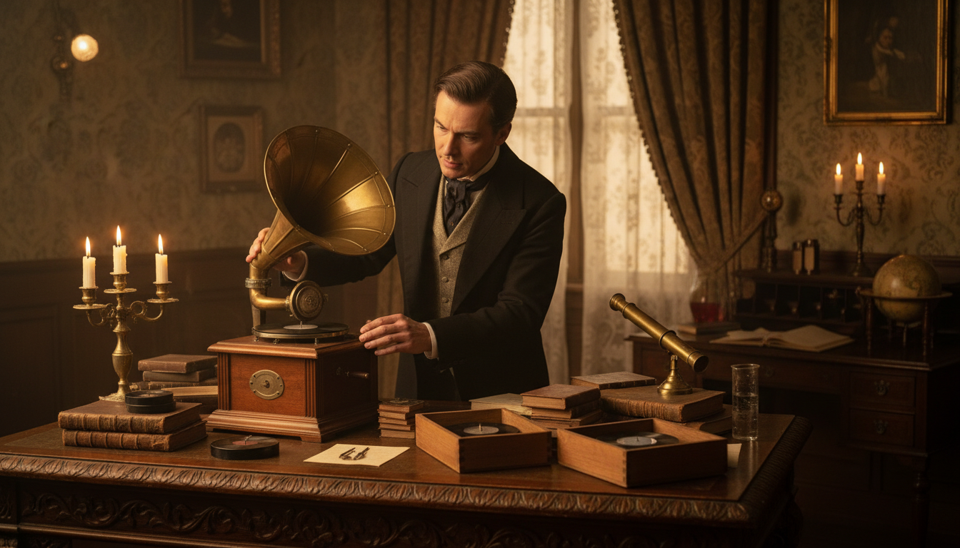 Edison et son invention du phonographe en 1877