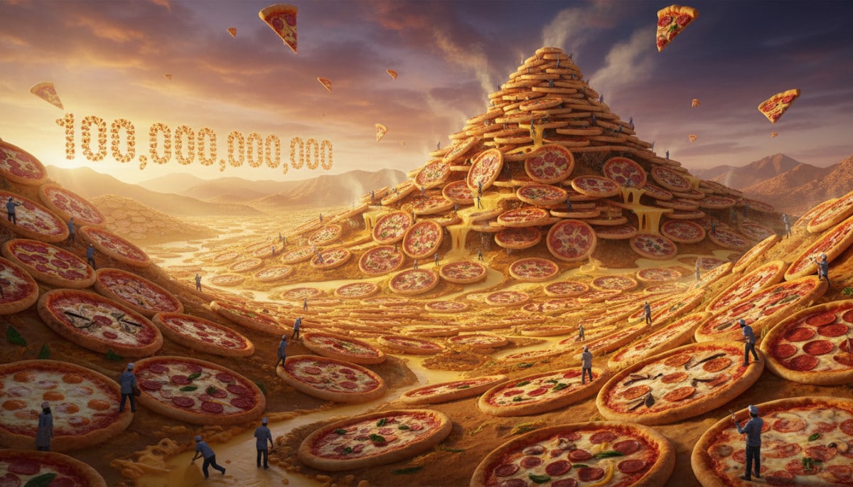 Editorial press photograph illustrating: 100 milliards de pizzas : le chiffre dingue qui se cache de