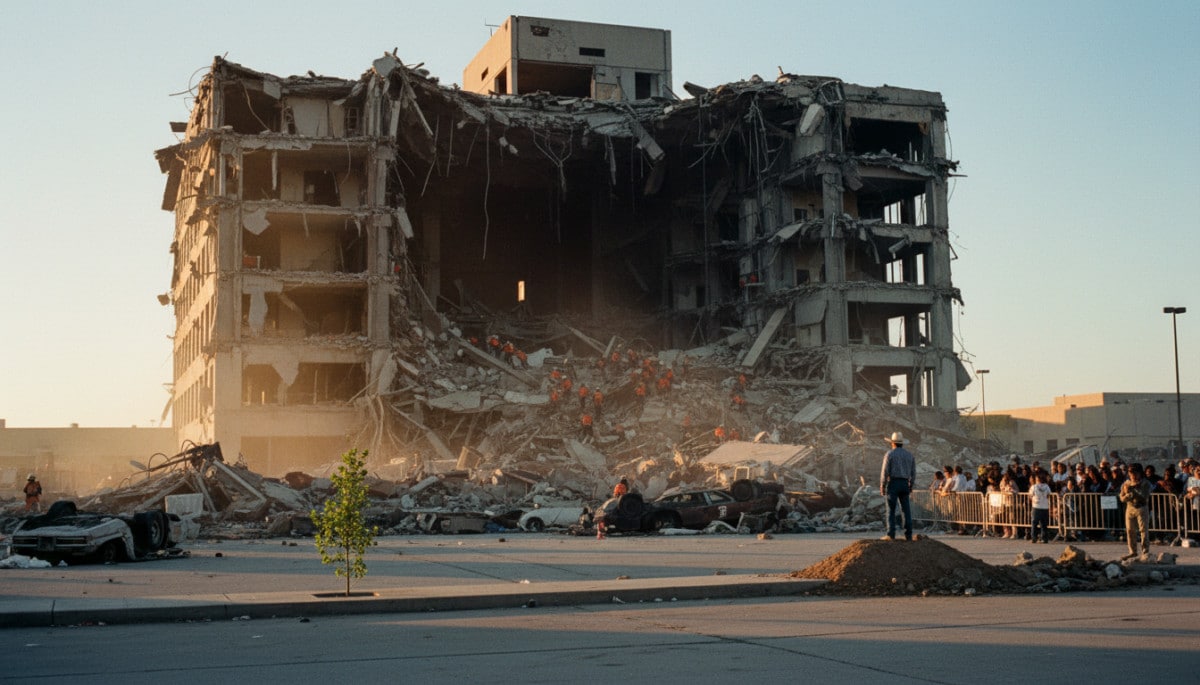 Editorial press photograph illustrating: 19 avril : le jour où Oklahoma City a tremblé, où une atten