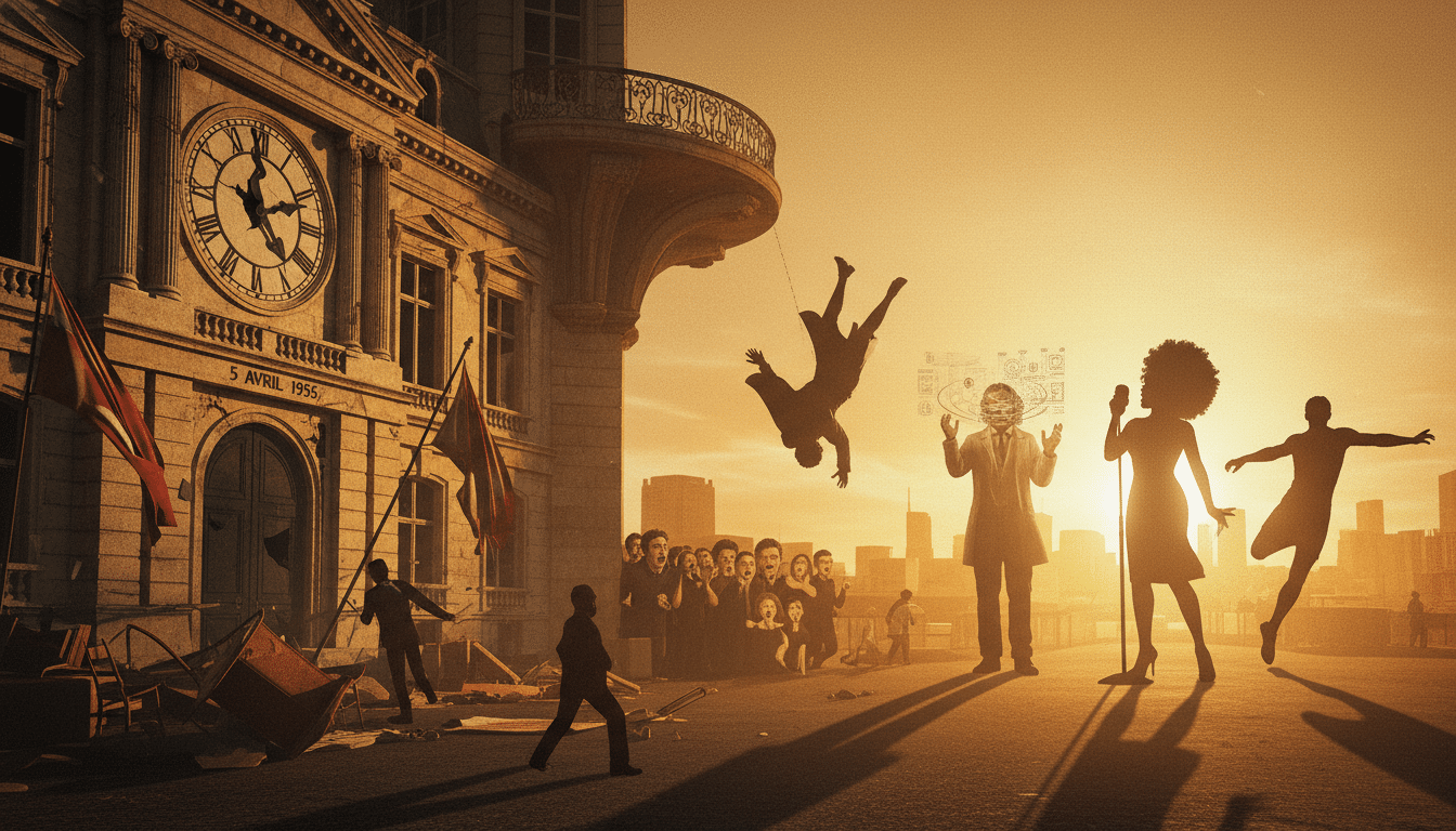 Editorial press photograph illustrating: 5 avril : la chute d'un régime en 1955, un suicide qui a ch