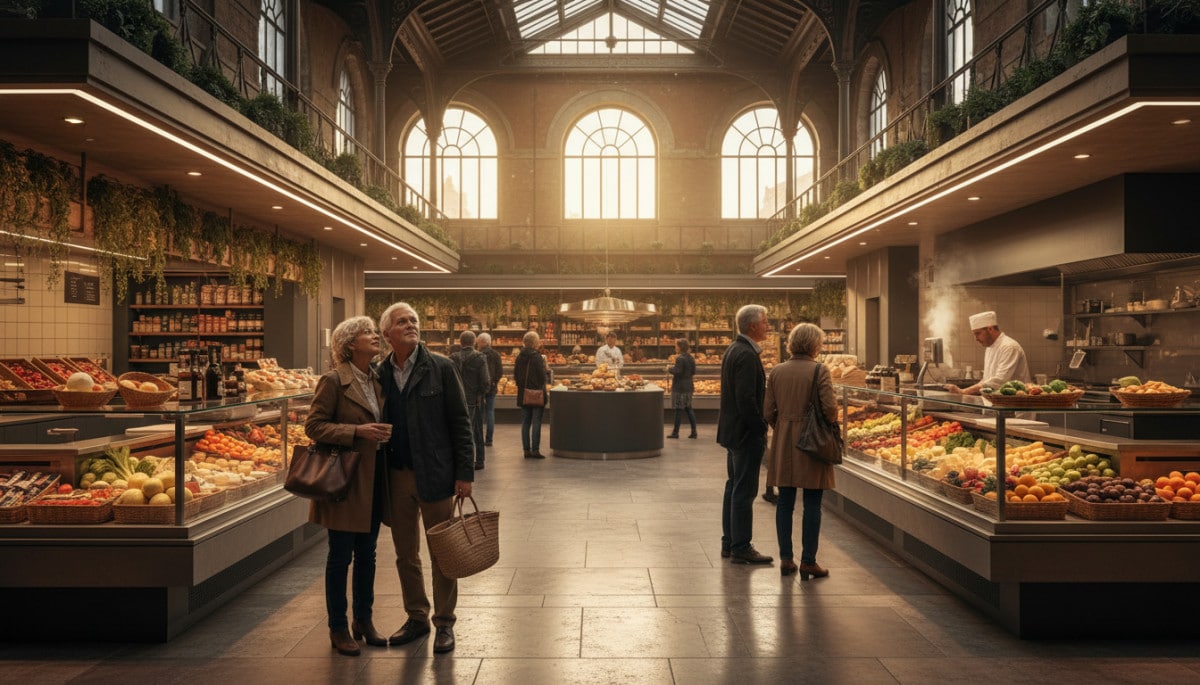 Editorial press photograph illustrating: Adieu les halles d'antan : ce marché français que 80% des p