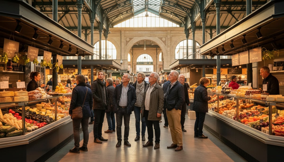 Editorial press photograph illustrating: Adieu les halles d'antan : ce marché français que 80% des p