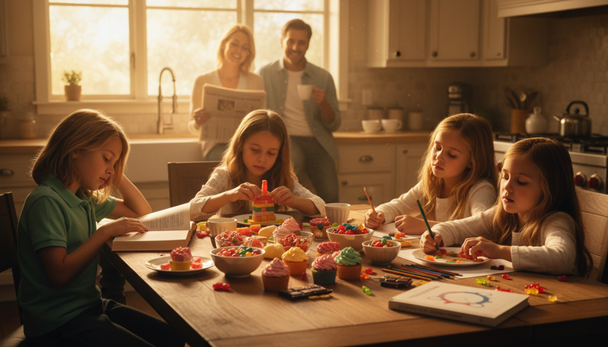 Editorial press photograph illustrating: Le sucre rend les enfants hyperactifs : l'idée reçue que to