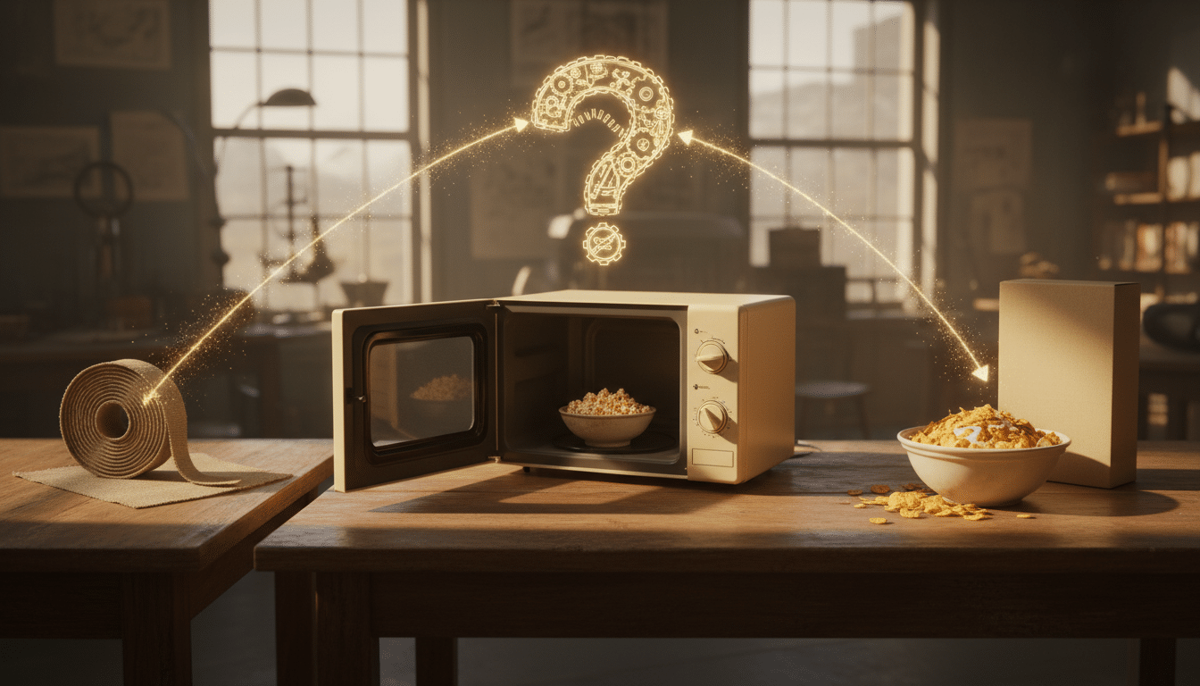 Editorial press photograph illustrating: Le Velcro, le micro-ondes, le Cornflakes : ces inventions o