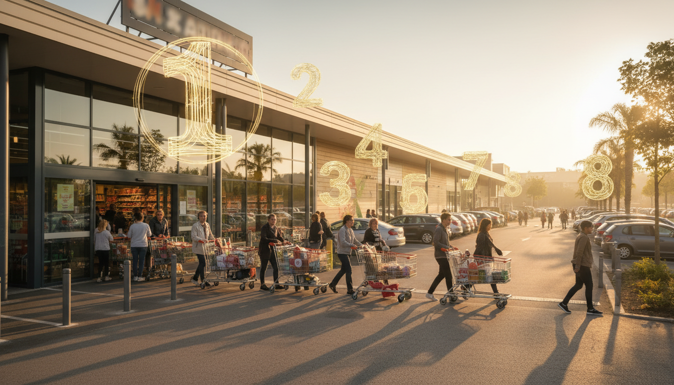 Editorial press photograph illustrating: Les 8 supermarchés les plus fréquentés en France : le n°1 n
