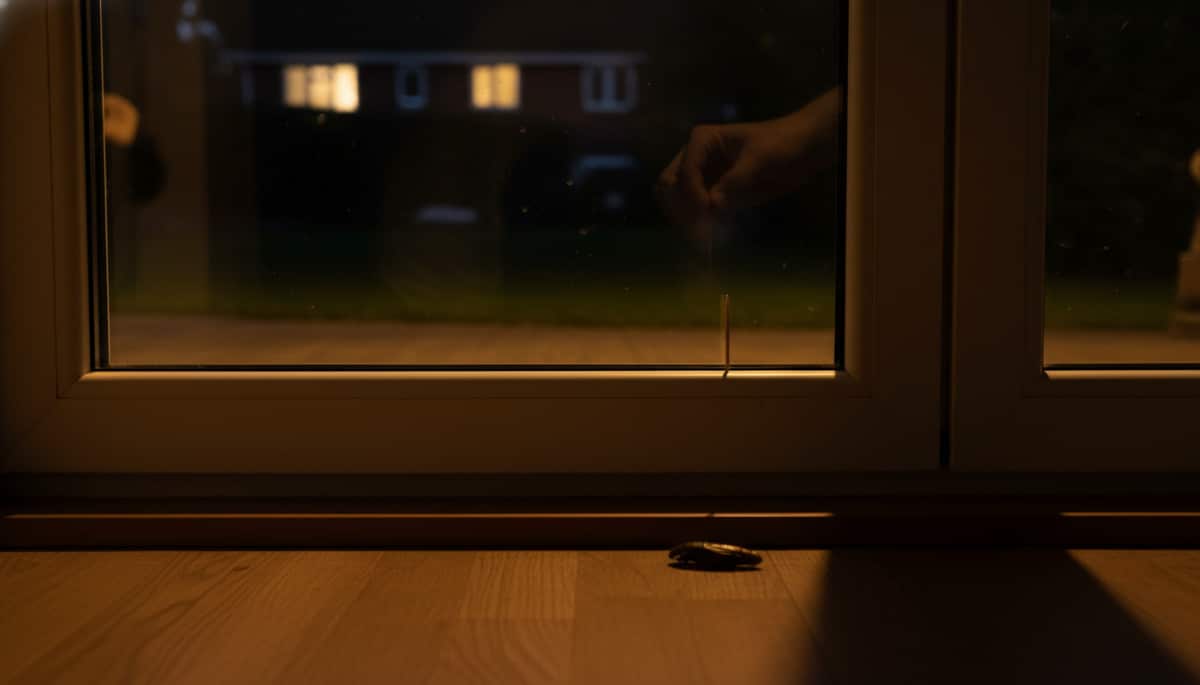 Editorial press photograph illustrating: Pose un cure-dent à l'entrée de ta porte-fenêtre la nuit :
