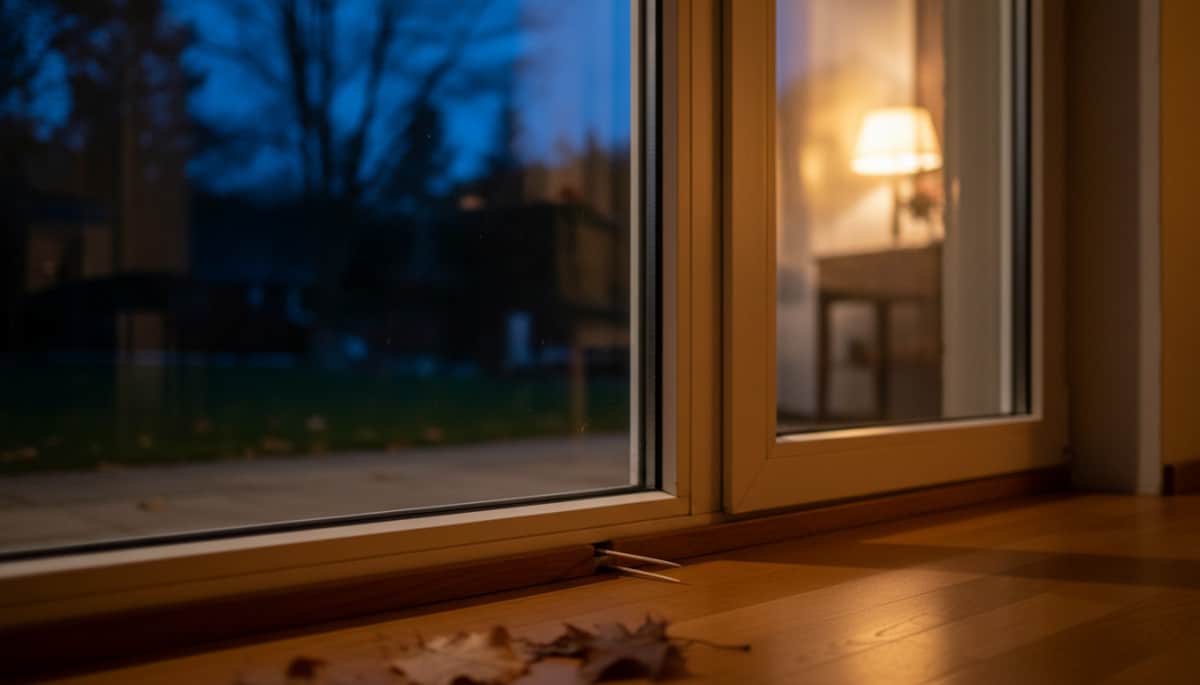 Editorial press photograph illustrating: Pose un cure-dent à l'entrée de ta porte-fenêtre la nuit :