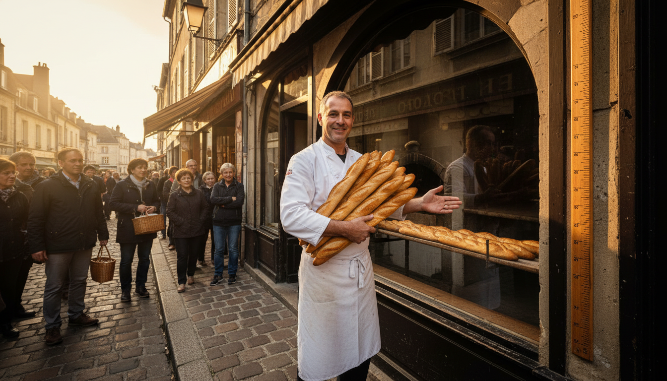 Editorial press photograph illustrating: Pourquoi la baguette fait exactement cette taille — ce n'es