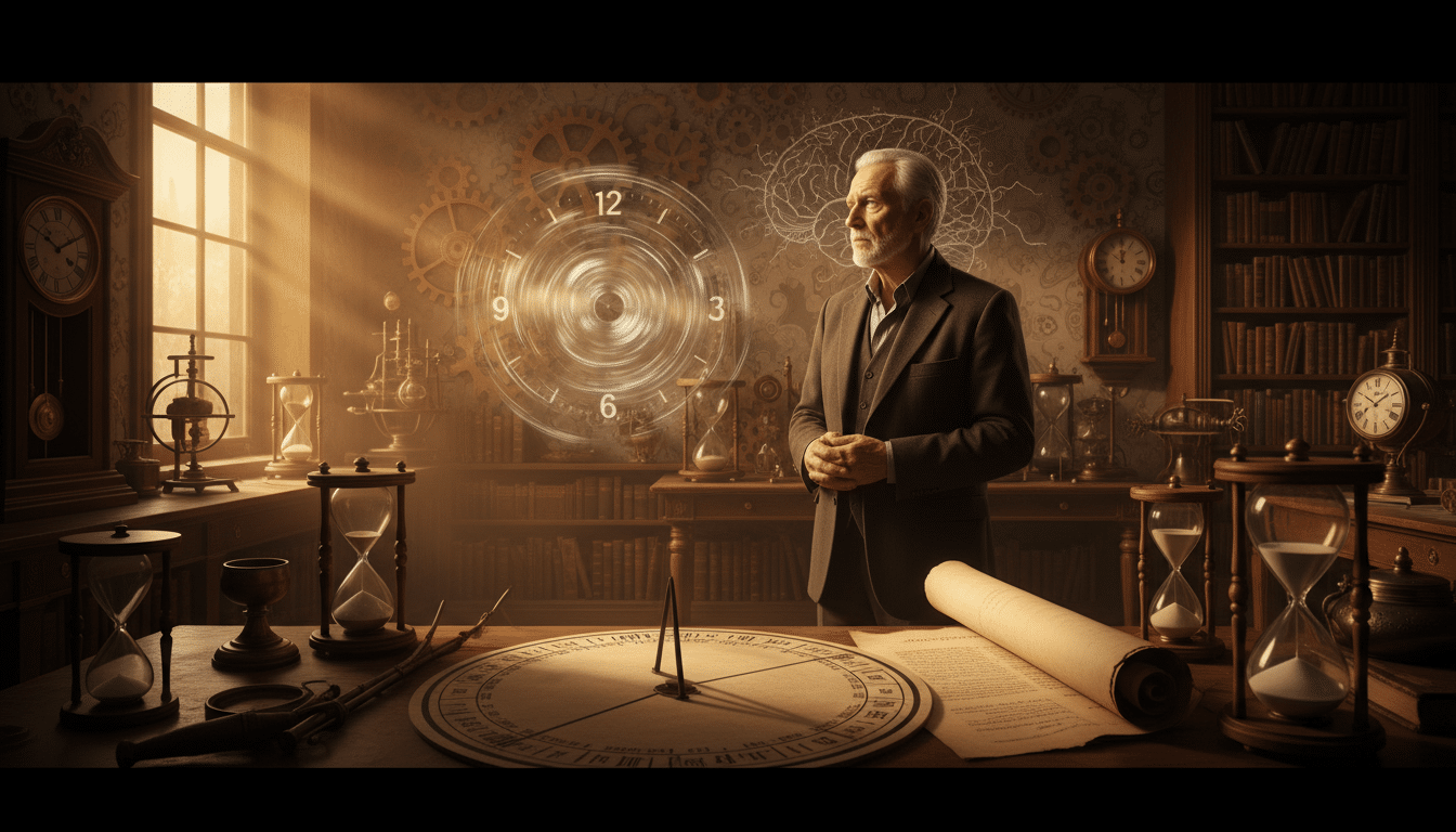 Editorial press photograph illustrating: Pourquoi le temps semble s'accélérer quand on vieillit ? La