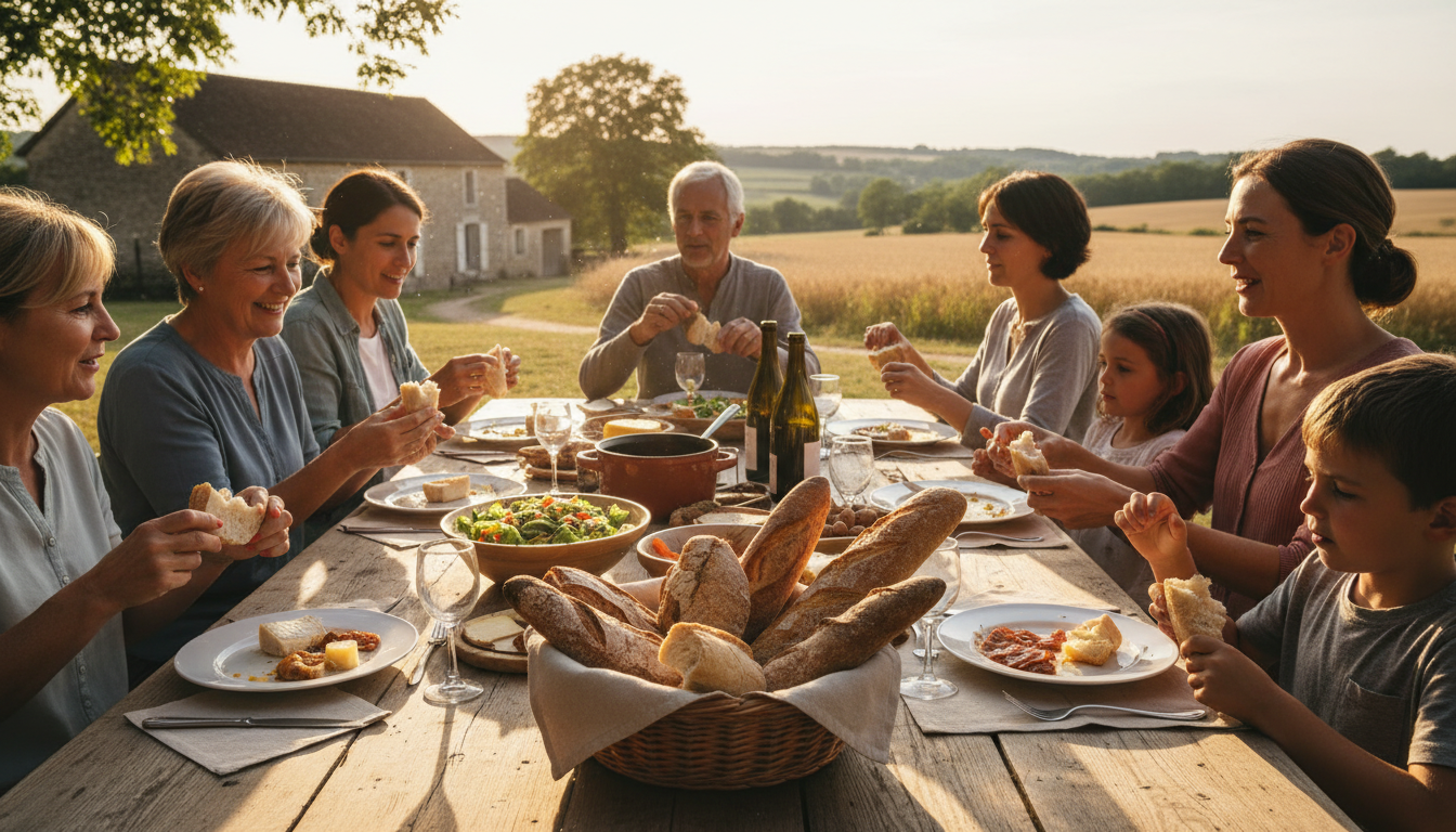 Editorial press photograph illustrating: Pourquoi les Français mangent du pain à chaque repas : la v