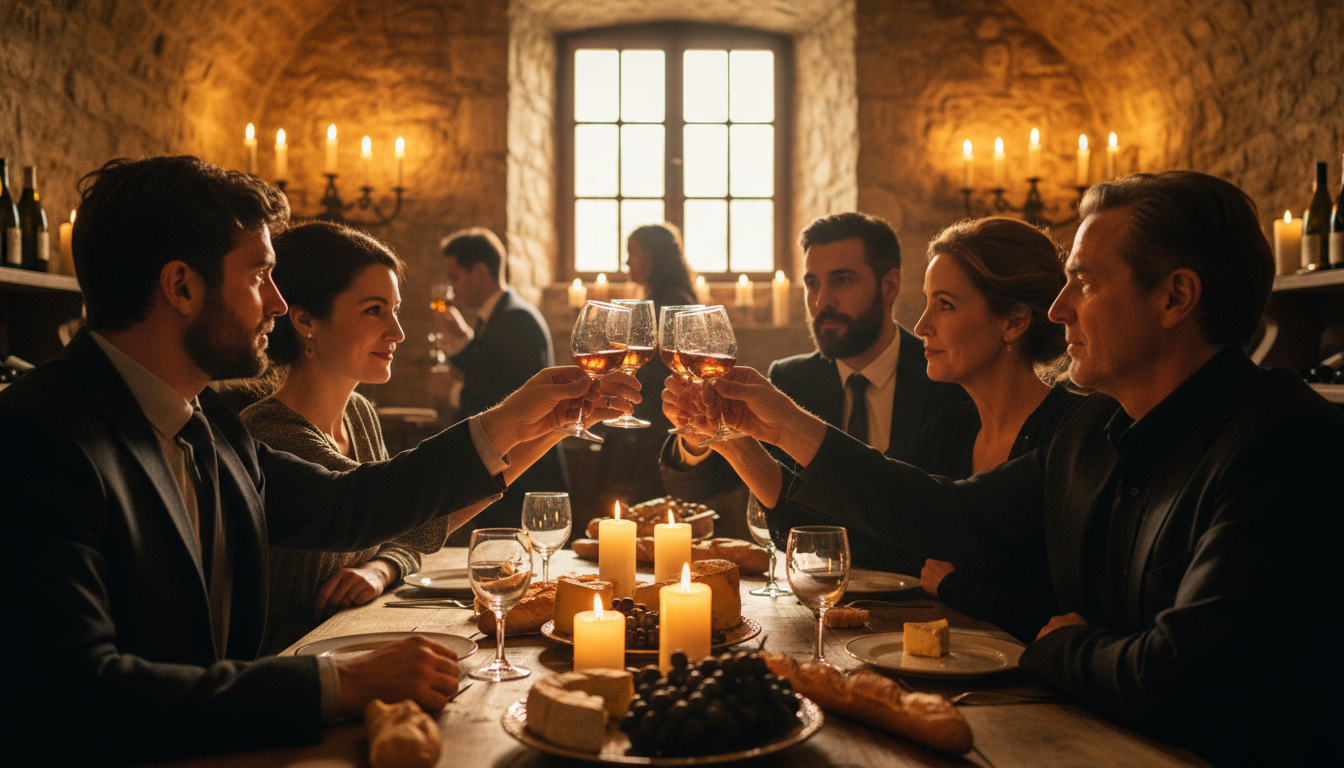 Editorial press photograph illustrating: Pourquoi les Français trinquent en se regardant dans les ye