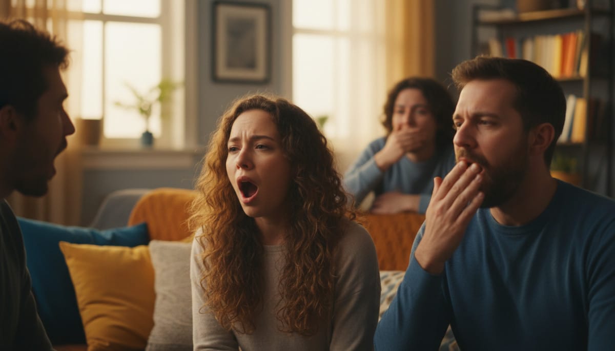 Editorial press photograph illustrating: Pourquoi tu bâilles quand tu vois quelqu'un bâiller — et la