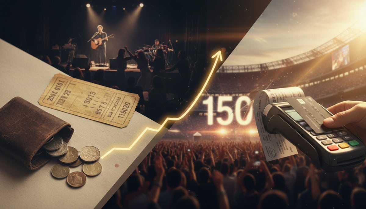 Editorial press photograph illustrating: Pourquoi un billet de concert coûte 150 € alors qu'il valai