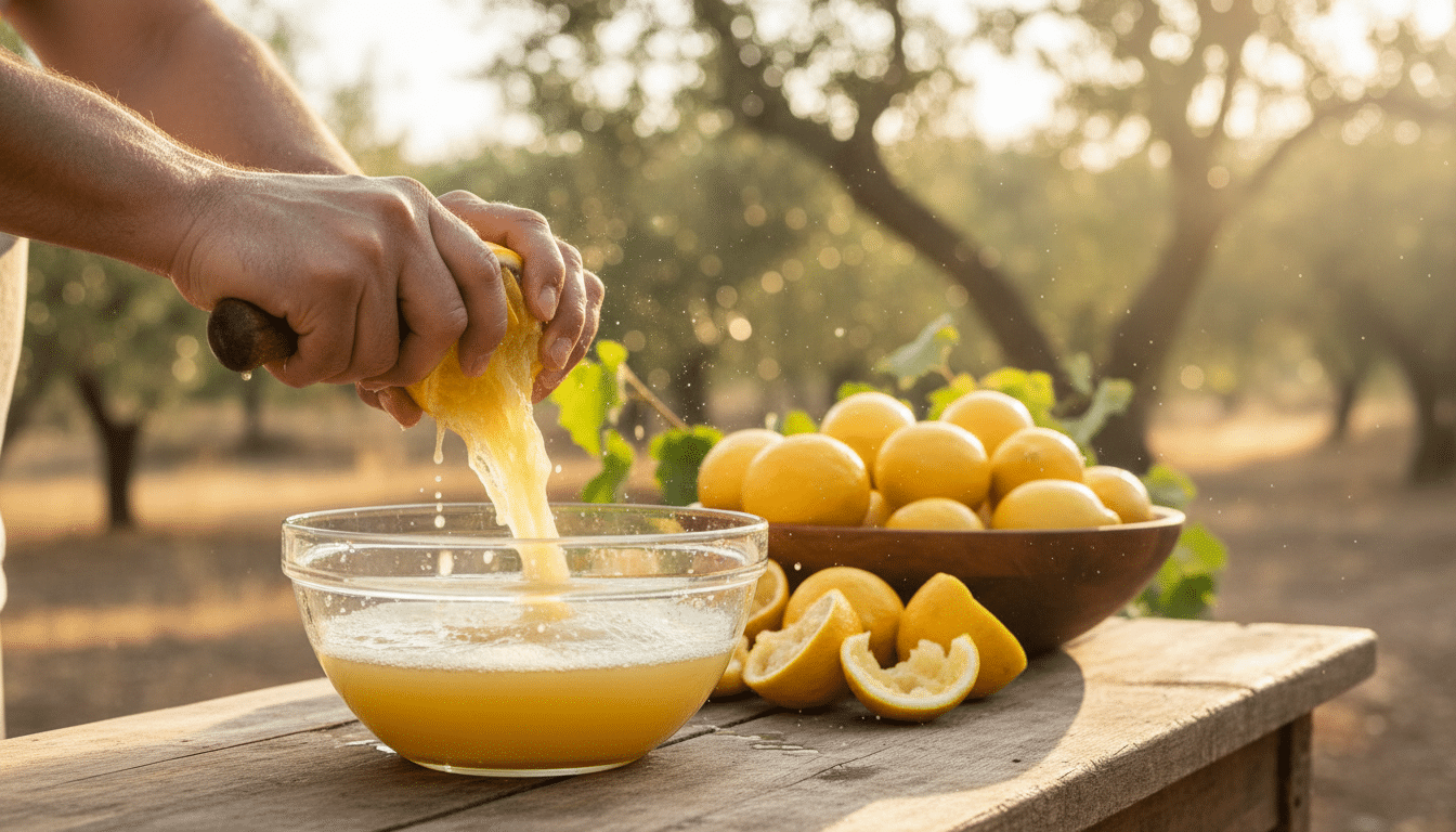 Editorial press photograph illustrating: Presse le citron comme ça et tu en tires 30% de jus en plus