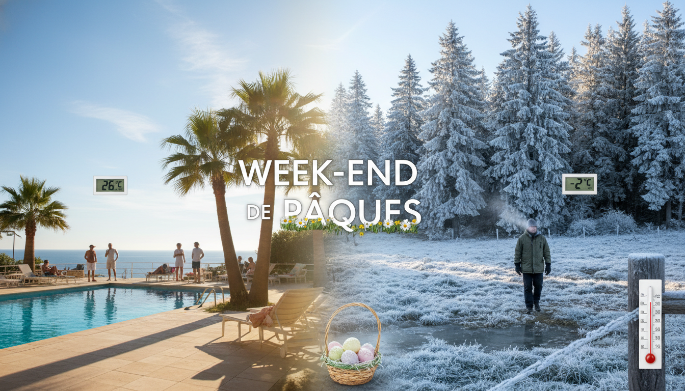 Editorial press photograph illustrating: Samedi 4 avril : 26°C en PACA, gel résiduel dans les Vosges