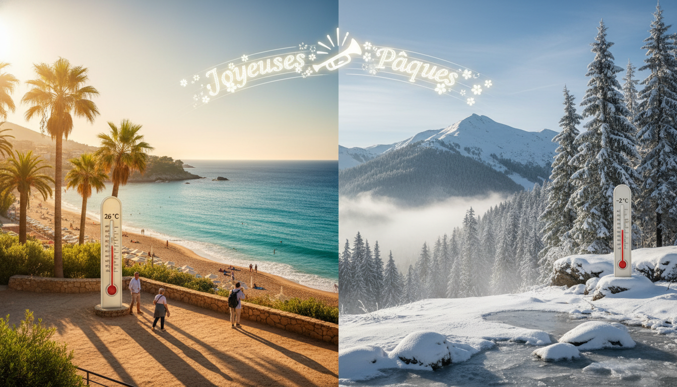 Editorial press photograph illustrating: Samedi 4 avril : 26°C en PACA, gel résiduel dans les Vosges