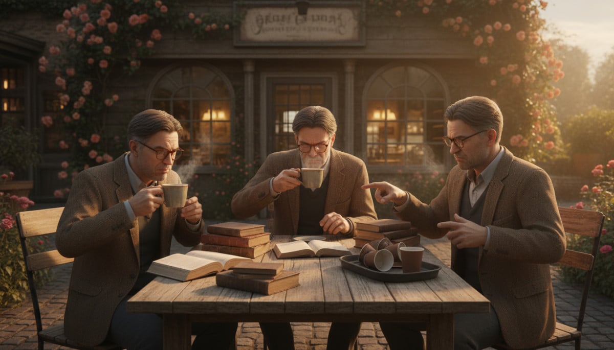 Editorial press photograph illustrating: Starbucks a été fondé par des profs de lettres qui détestai