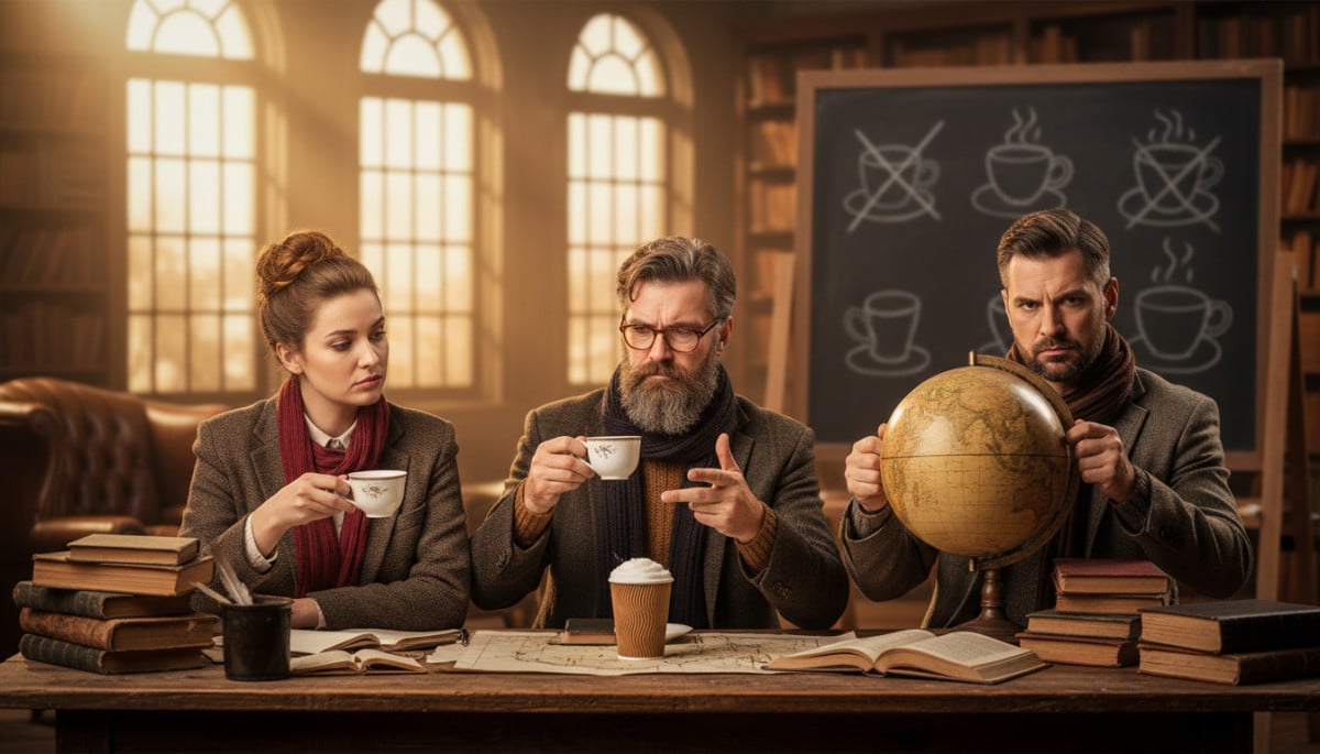 Editorial press photograph illustrating: Starbucks a été fondé par des profs de lettres qui détestai