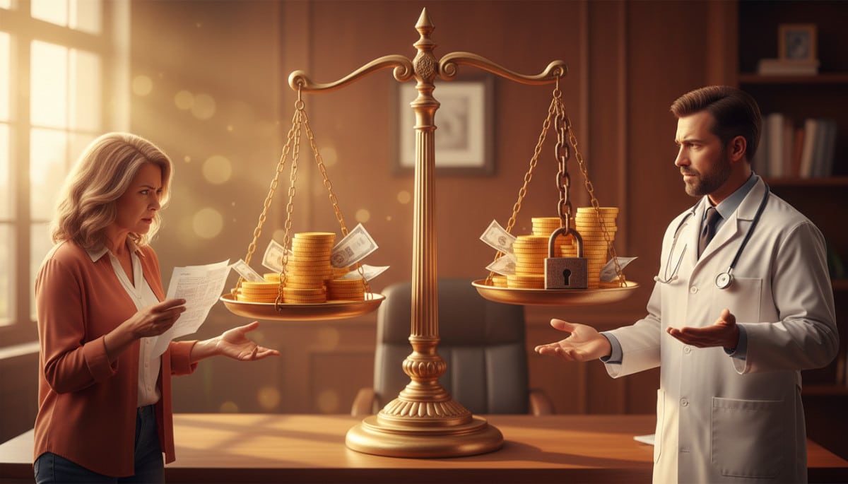 Editorial press photograph illustrating: Ton médecin peut te facturer des dépassements d'honoraires