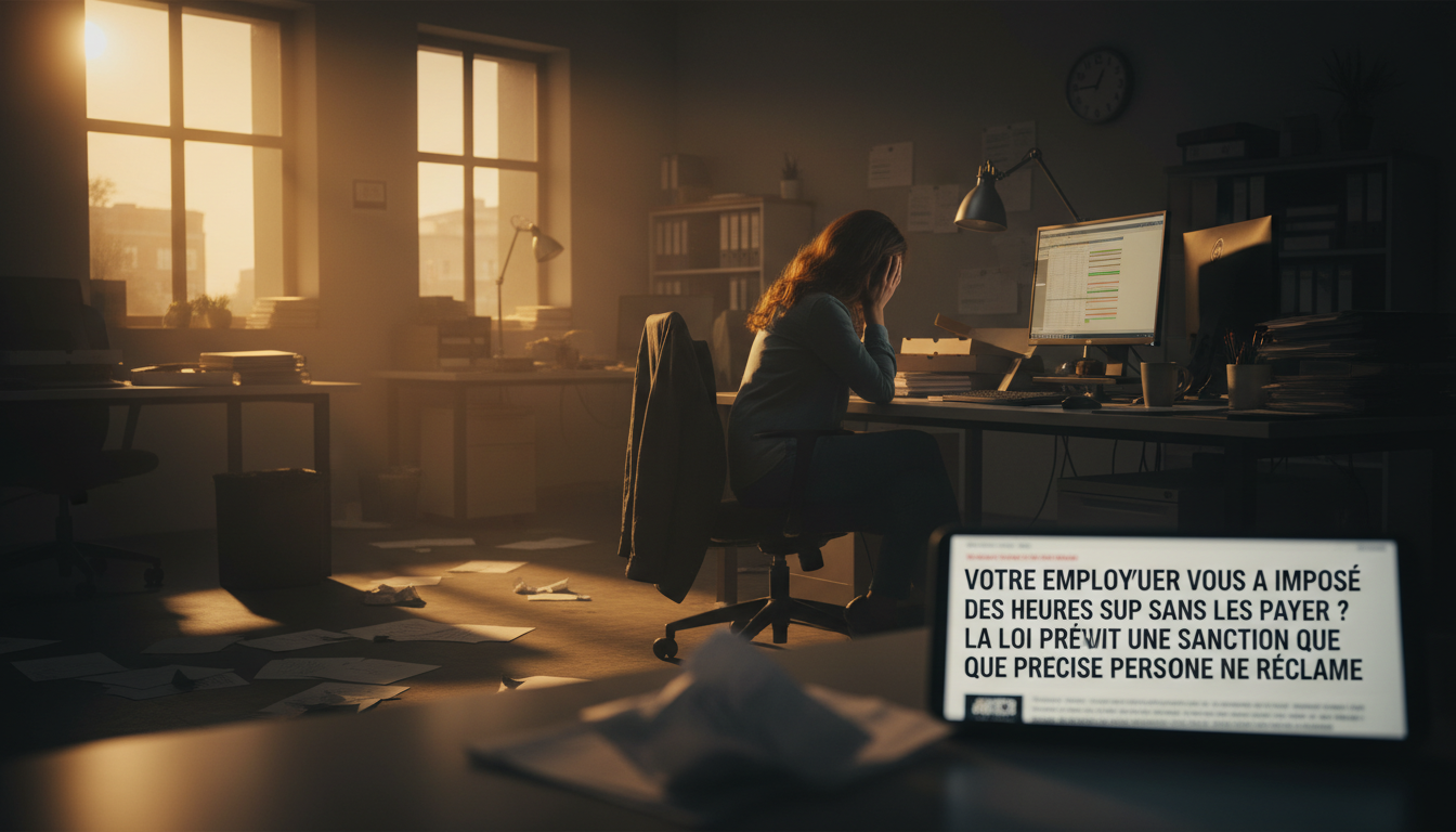 Editorial press photograph illustrating: Votre employeur vous a imposé des heures sup sans les payer