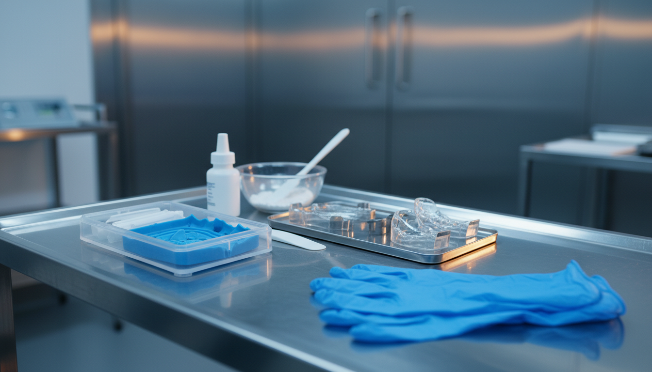 Kit de moulage dentaire utilisé en médecine légale