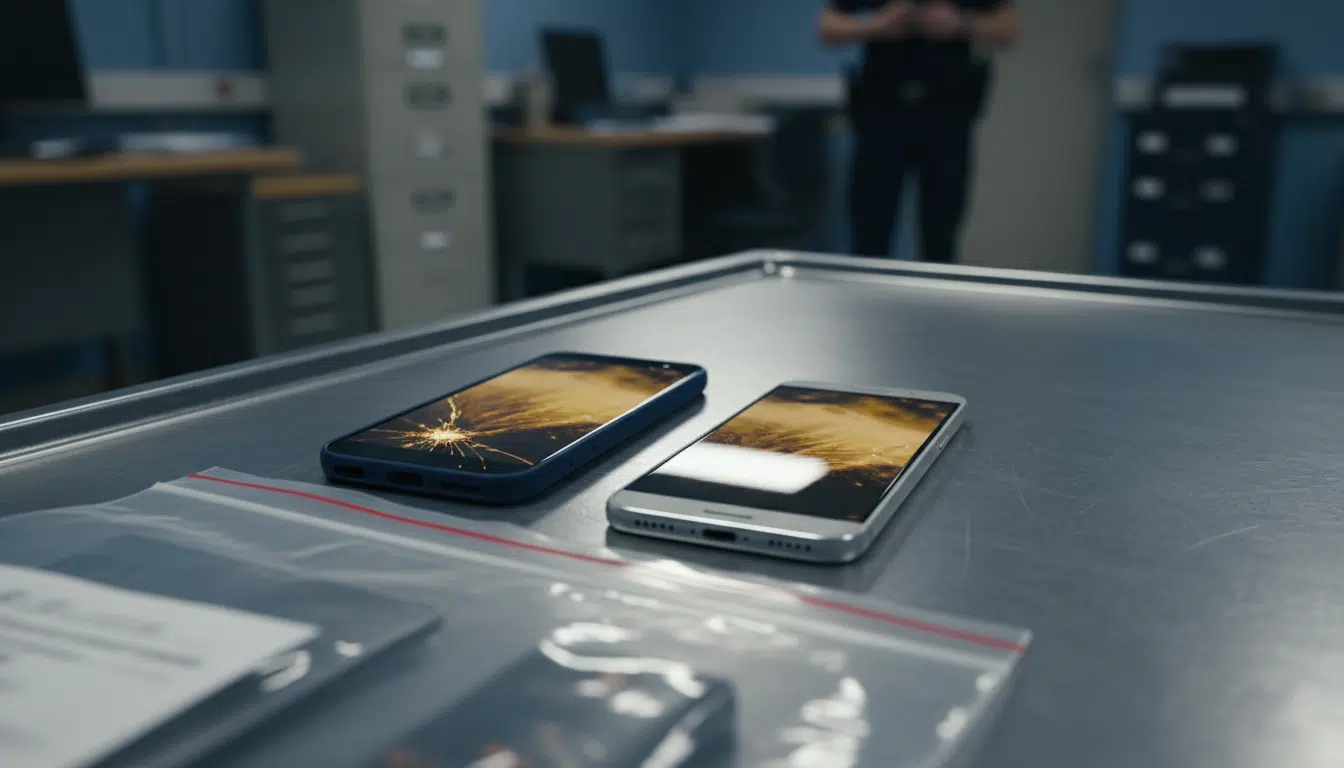 Téléphones portables saisis comme preuves par la police