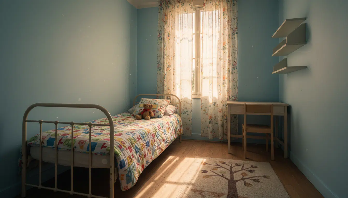 Chambre d'enfant dans un foyer d'accueil de l'ASE