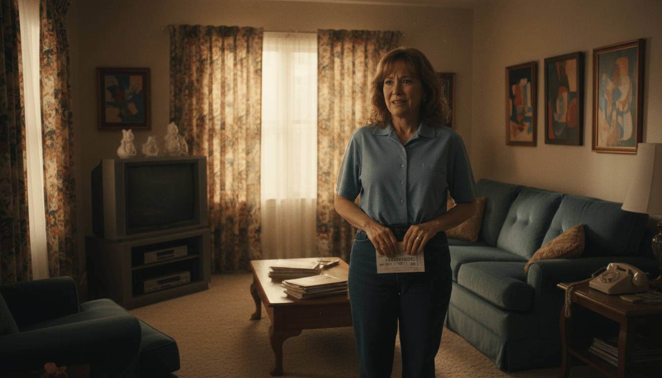 Femme cachant un ticket de loterie derrière son dos