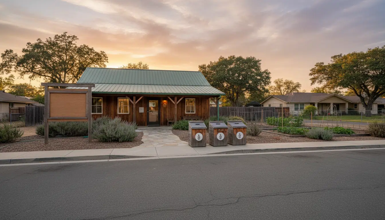 Centre d'aide alimentaire dans une ville américaine