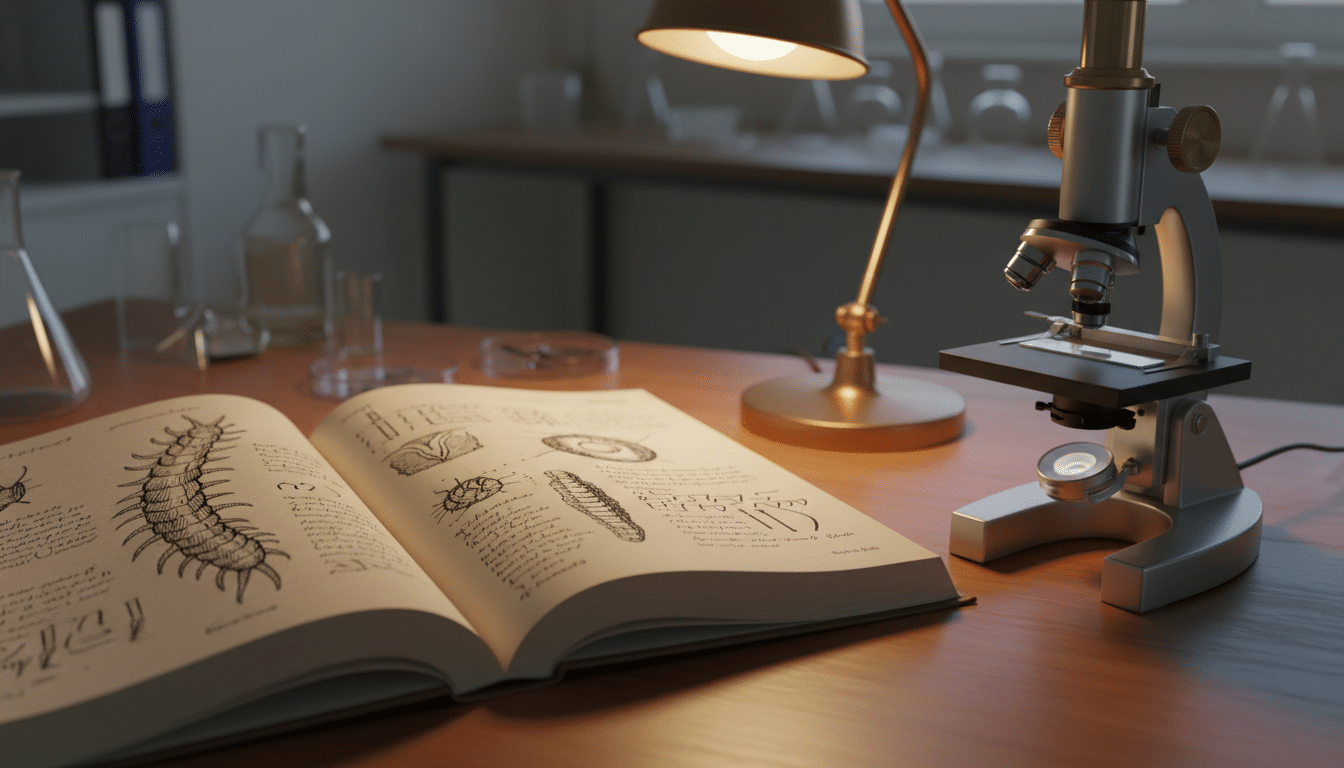 Revue scientifique médicale ouverte sur un bureau de recherche