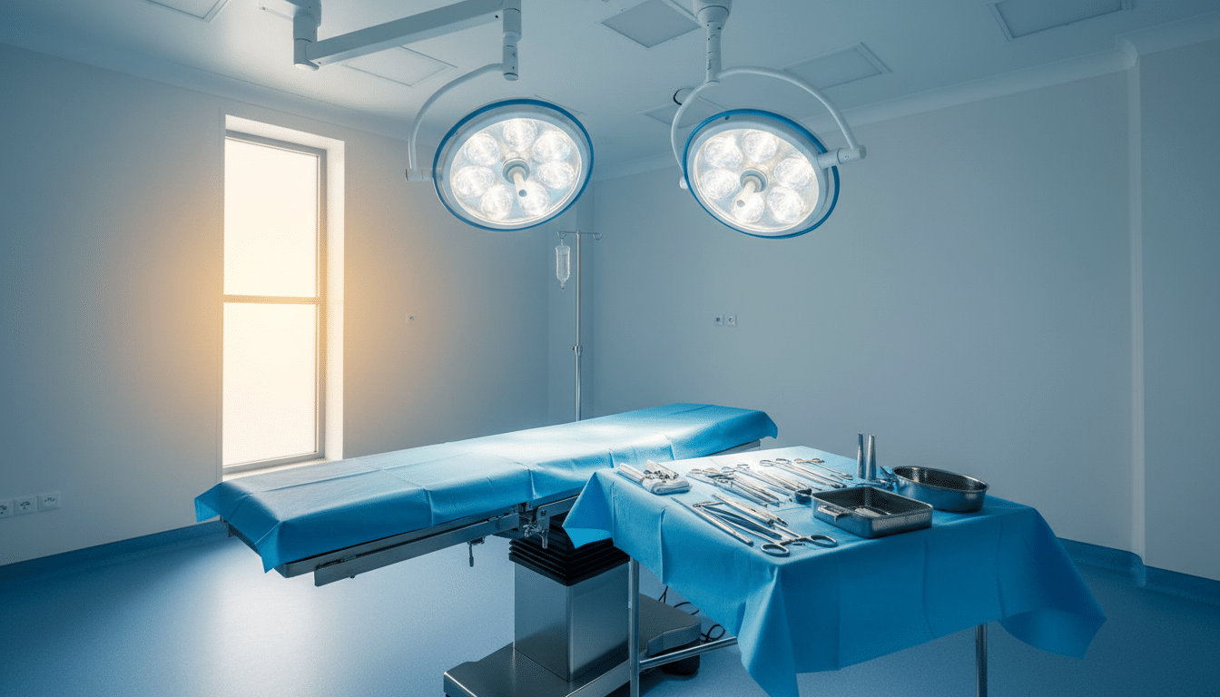 Salle d'opération chirurgicale vide avec instruments médicaux
